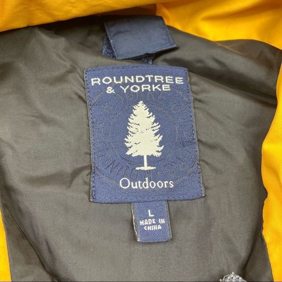 Roundtree and Yorke outdoors Large bomber blue and yellow jacket - Picture 4 of 7